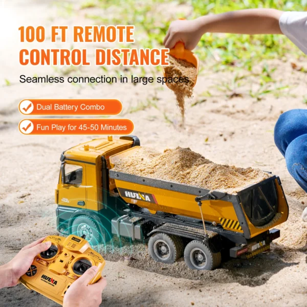 VEVOR RC Excavator Dumper Car Remote Control Engineering Vehicle Crawler Truck Bulldozer Toys for Boys Kids Christmas Gifts - Image 5