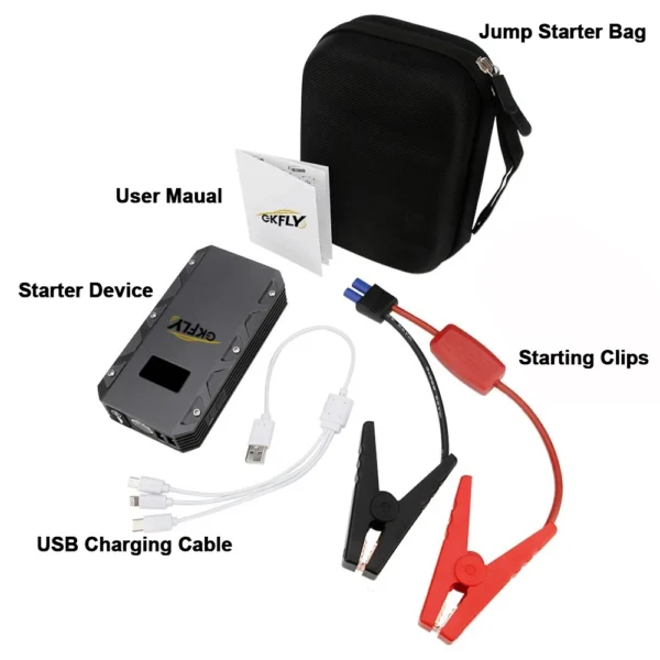 GKFLY 12V Car Jump Starter 1500A / 2000A Portable Charger Car Booster Auto Starting Device Emergency Car Battery Starter - Image 6