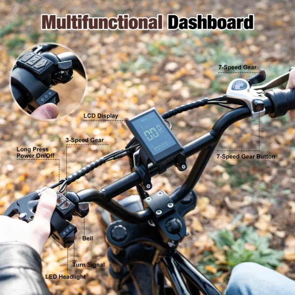 EVERCROSS EK30 250W 48V 15Ah 25km/h 100km 20" Standard Electric Bike - Image 5