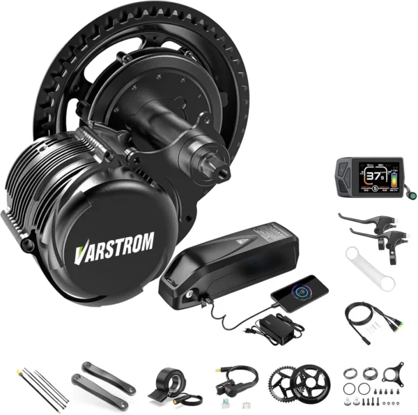 750W TSDZ8 Mid Drive Ebike Conversion kit for Upgraded Tongsheng Mid- Drive Kit with Battery,High Power Torque Sensor EKD01 HMI