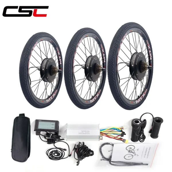 CSC Electric Bike Conversion Kits 36V 250W 350W Front Rear Wheel hub motor 48V 1000W 1500W Electric Bicycle Brushless MTX rim - Image 5