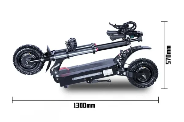 Electrib E5B 6000W 60V 40Ah 85km/h 150km 11" Folding Electric Scooter - Image 2