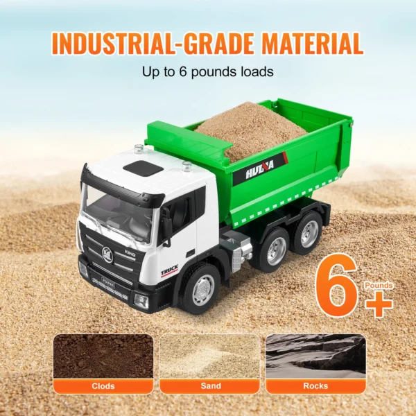 VEVOR RC Dump Truck 9-Channel Remote Model Car Toys Bulldozer Engineering Vehicle for Toddlers Kids Christmas Birthday Gifts - Image 4