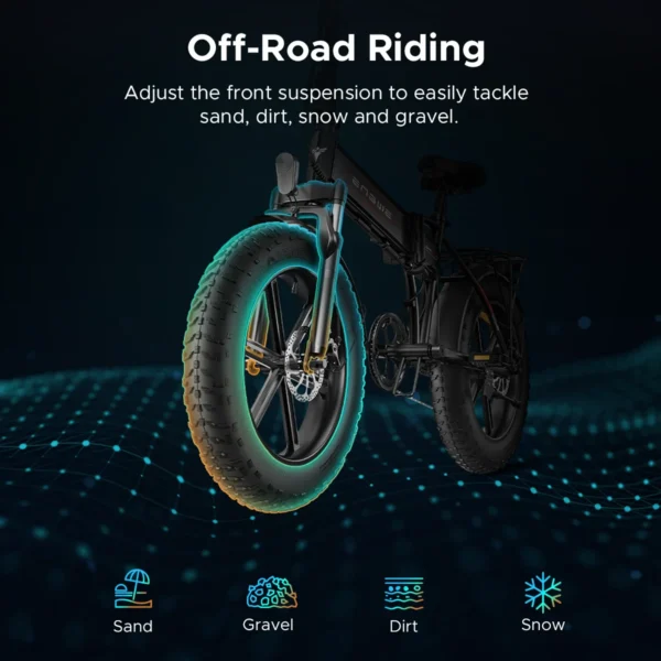 ENGWE EP-2 Pro 250W 48V 13Ah 30-50km/h >60km 20" Folding Electric Bicycle - Image 5