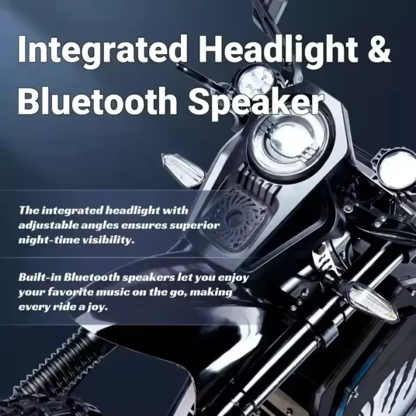 M10 72V 50Ah 10000W Dual Drive Electric Motorbike - Image 4