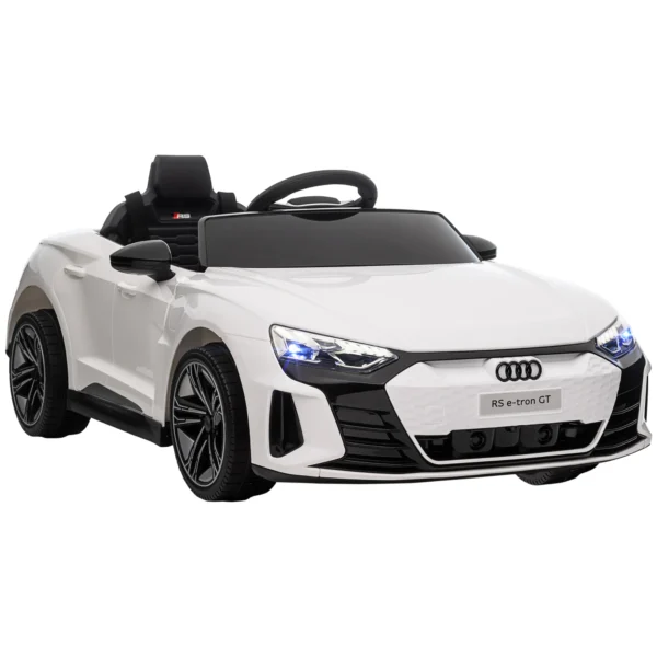 HOMCOM electric car for Kids + 3 years AUDI RS e-tron GT 103x58x41 cm White - Image 2