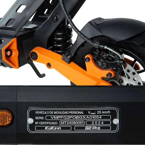 KuKirin G2 Pro VMP 500W 48V 15.6Ah 25km/h 65km 9" Foldable Adult EScooter - Image 6