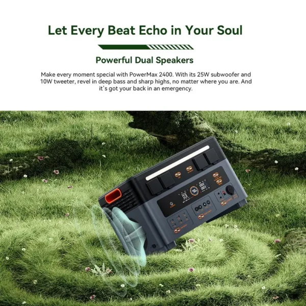 Oscal PowerMax2400 2400W 1872Wh Portable Power Station Dual Speaker 1.2h Fast Charging, App Control, 16 Outputs, Up to 10*BP2400 - Image 2