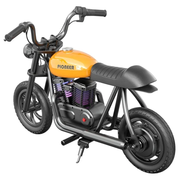 HYPER GOGO Pioneer 12 Plus Electric Chopper Motorcycle for Kids 24V 5.2Ah 160W, 12KM Top Range, Smoke, Bluetooth Speaker, Fender - Image 2