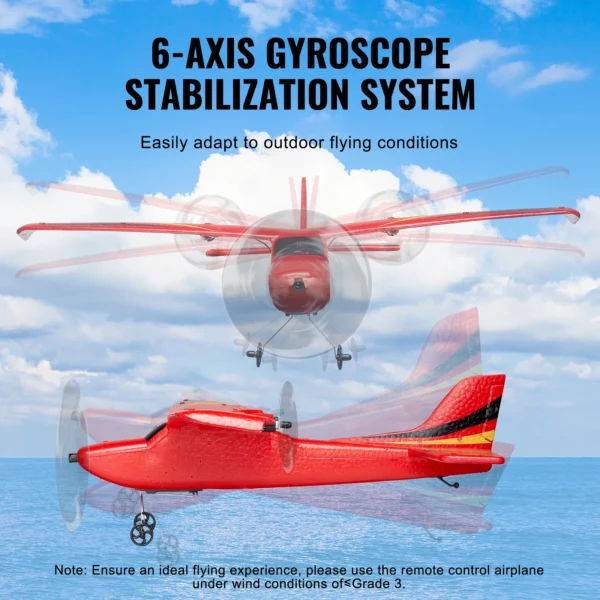 VEVOR Z50 RC Plane 2.4G 2CH Remote Control Fighter Fixed Wingspan Glider with 6-Axis Outdoor RC Warbird Airplane Toys Gifts - Image 3