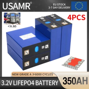 USAMR 4 pcs 350Ah LiFePO4 Battery Cells 3.2V
