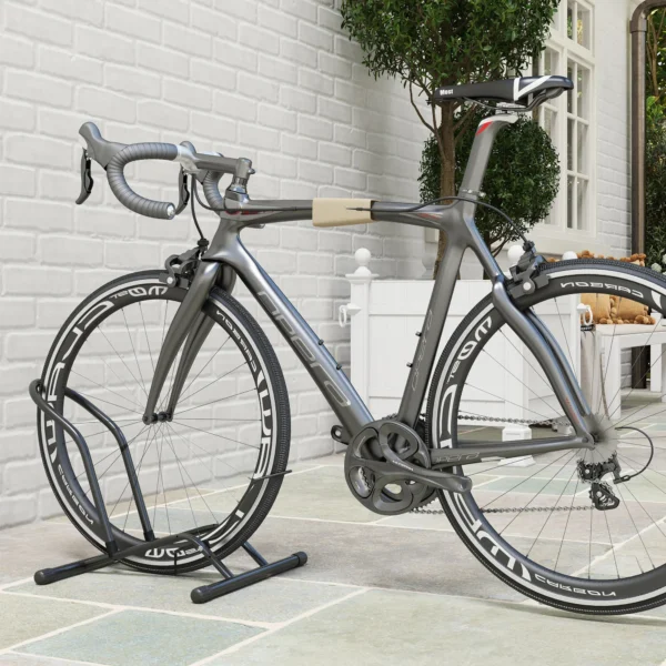 SPORTNOW steel bicycle parking 59x41x38 cm black - Image 2