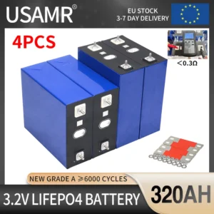 USAMR 4PCS 3.2V 320Ah Lifepo4 Battery Cells