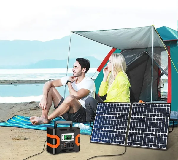 Flashfish SP18V 100W Portable Solar Panel 4-in-1 Connector Double USB outlets Portable & Foldable Compatible with Most Power Sta - Image 5
