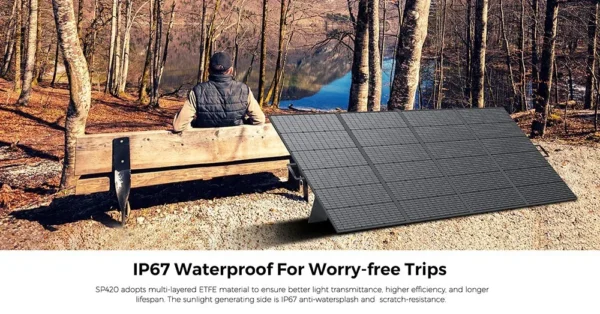 FOSSiBOT SP420 420W Portable Fordable Solar Panel 23.4% Conversion Efficiency IP67 Waterproof For Portable Power Station - Image 2