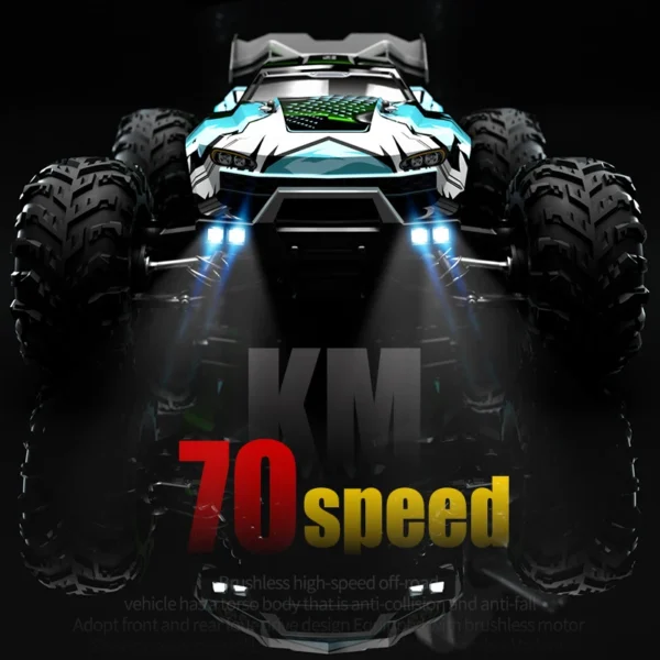 WLtoys 16101 Pro 1:16 75KM/H 4WD RC Car With LED Light 2.4G Remote Control Cars High Speed Drift Monster Truck for Children Gift - Image 2
