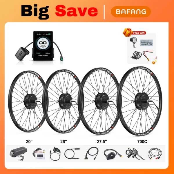 BAFANG G020 Hub Motor Kit 48V 500W (Peak 750W) Electric Bike Engine Droup Out Size 135-142MM For eCity eMountain 26inch 29inch
