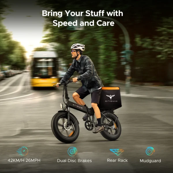 ENGWE EP-2 Pro 250W 48V 13Ah 30-50km/h >60km 20" Folding Electric Bicycle - Image 4
