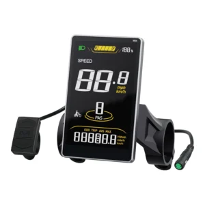 SW2M58 EBike Display: 3.8" Ebike Screen for BAFANG BBS01B/02B HD Mid Motor with 0-9 PAS Levels,UART Protocol EBike Computer