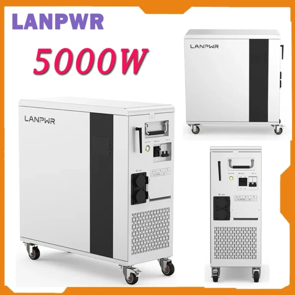 LANPWR UFox Plus 50E Solar Power Station 5000W 5120Wh Solar Generator LiFePO4 Battery Off-Grid Inverter Expandable & APP Control