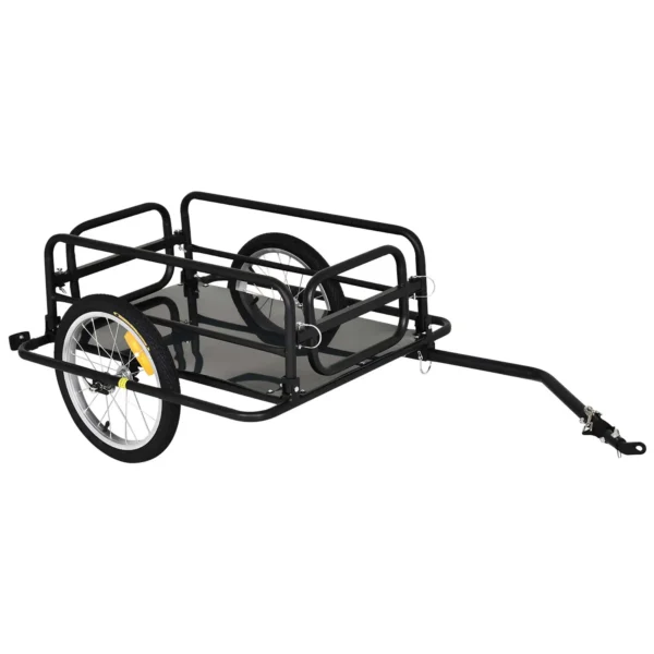 PawHut cargo bicycle trailer 40kg light steel frame with - Image 2