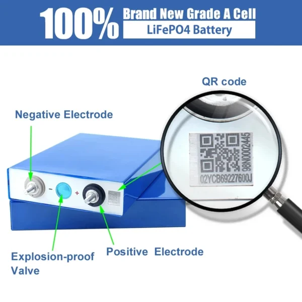 GaiaRay LF50K 150Ah 3.2V LiFePO4 Battery Cells – Bild 4