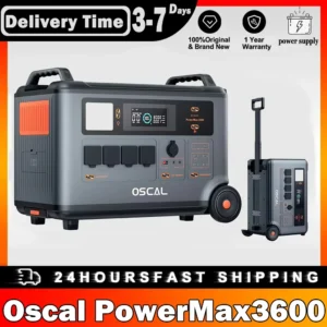 Blackview Oscal PowerMax 3600 EU-plug Rugged Power Station 3600Wh to 57600Wh LiFePO4 Battery 14 outlet Light Modes Morse Code