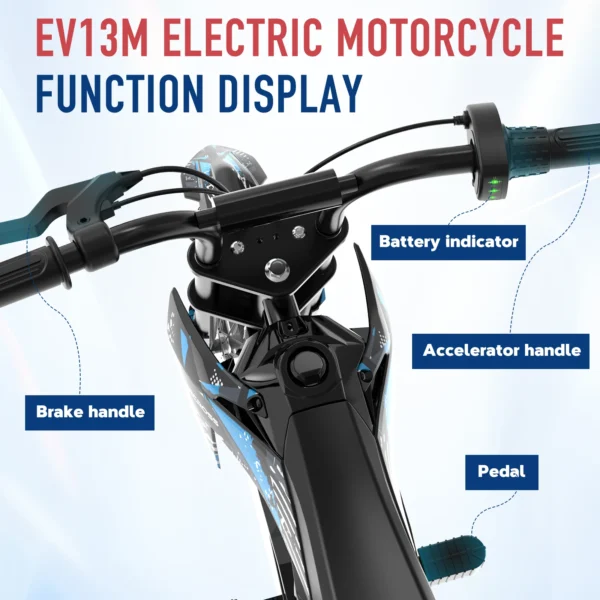 EVERCROSS TECH EV13M 150W 8/16 km/h 12km 12" Children Electric Motorbike - Image 5
