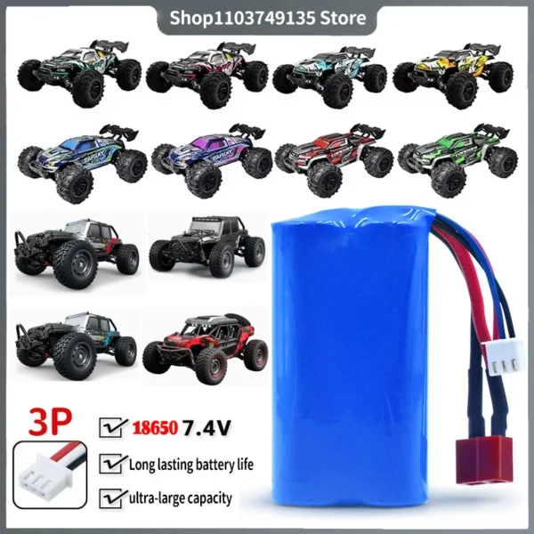7.4V 1500mAh 18650 Lipo Battery for Wltoys SCY RC Car Extra Battery Spare battery