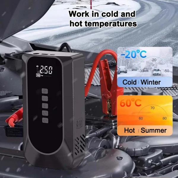 GKFLY 4 in 1 Car Jump Starter Power Bank Portable Air Compressor Inflator Pump Power Station 2000A Battery Starter Auto Booster - Image 5
