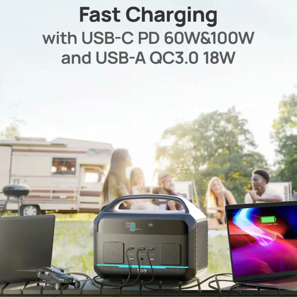 DaranEner NEO300 Pro Portable Power Station + DaranEner SP300 Foldable Solar Panel, 299Wh LiFePO4 Battery, 600W Output, 5 Ports - Image 5