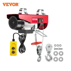 VEVOR 300Kg Electric Hoist Lifting Crane Cable Hoist Winch for Boat Car Garage Elevator with Wired Remote Control Lifter