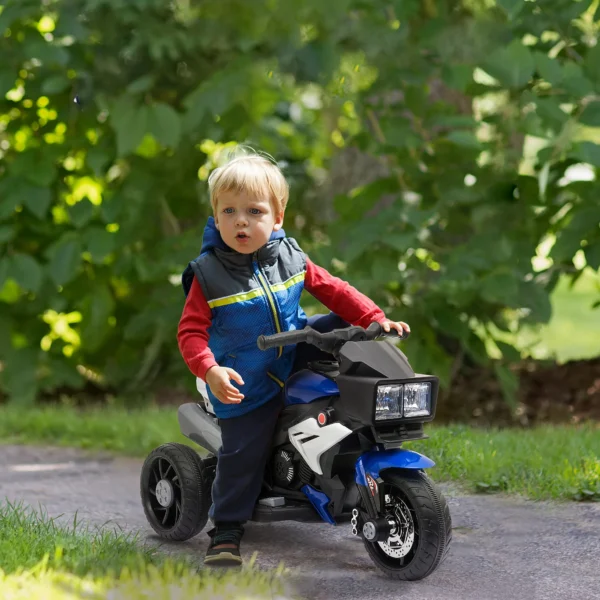 HOMCOM electric motorcycle + 3 years with 3 wheels Lights Music 3 km/h 86x42x52cm