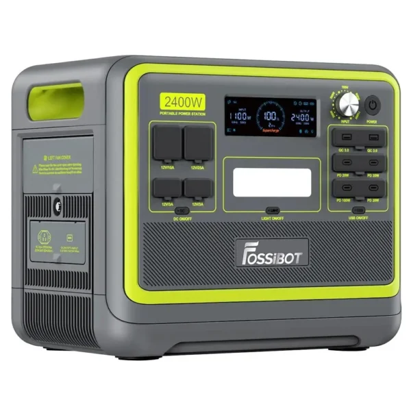 Fossibot F2400 Pure Sine Wave Portable Power Station 2048Wh 2400W Output Generator 16 Output Ports Solar Portable Folding Trolley - Image 2