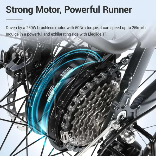 Eleglide T1 Adult Bikes 27.5" 250W Motor Electric Bikes 36V 13AH 100km Range 25KM/H MAX Electric Bicycles Cheap Electric Bike - Image 3