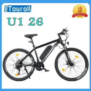 Touroll U1 26 Adult Electric Bike 26" 250W Motor 13Ah Removable Li-ion Battery 21-Speed MTB Bicycle Electric Mountain Bike