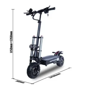 Electrib E5B 6000W 60V 40Ah 85km/h 150km 11" Folding Electric Scooter