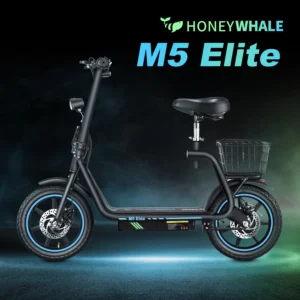 HONEYWHALE M5 Elite Electric Scooter Adult With Seat Peak 750W Motor 45Km Max Range 40Km/h 14" Tire 48V13Ah Battery EScooter