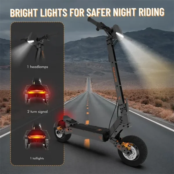KuKirin G4 2400W 60V 20Ah 70km/h 75km 11" Off-Road Folding Scooter - Image 3