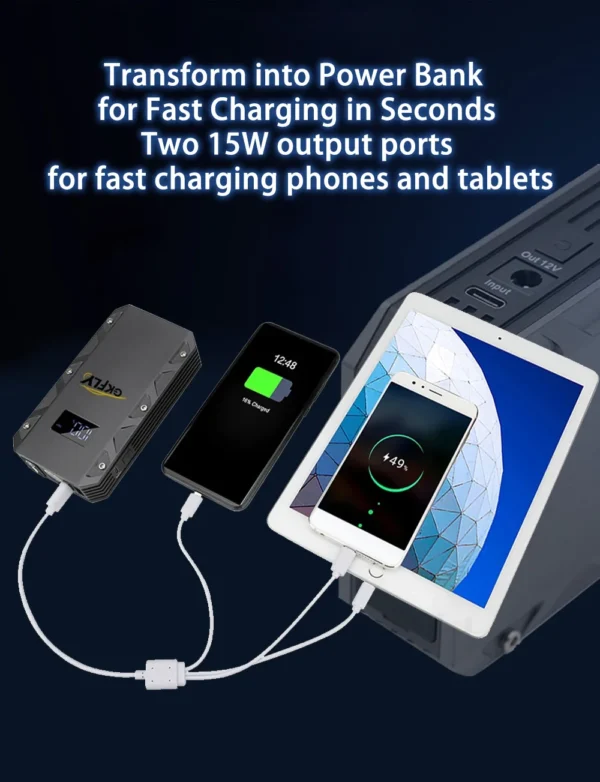 12V Car Jump Starter 1500A / 2000A Portable Charger Car Booster Auto Starting Device Emergency Car Battery Starter - Image 2
