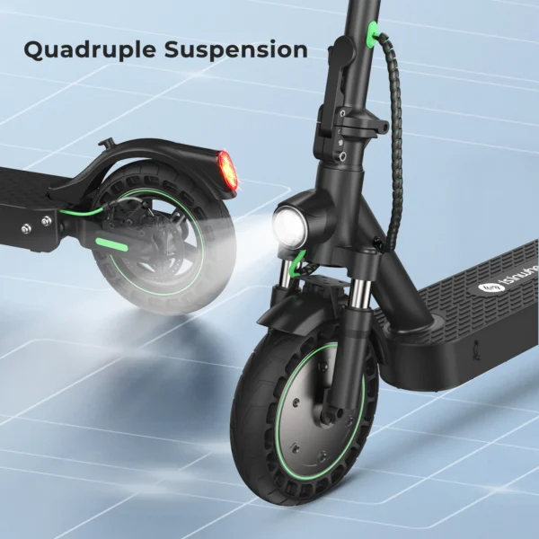 isinwheel S9 Max Electric Scooter Adult 36V10.4Ah Battery 30-40km Max Range 500W Motor 30KM/H Foldable Smart App Escooter Kick - Image 4