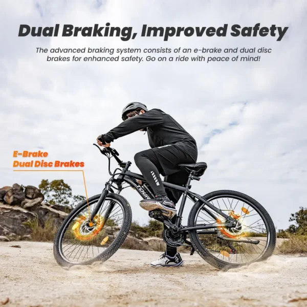 Touroll U1 29 Electric Bike 250W Motor 13Ah Removable Li-ion Battery 65KM Range 29x2.25' CST Off-Road Tire 21-Speed Shimano Gear - Image 2