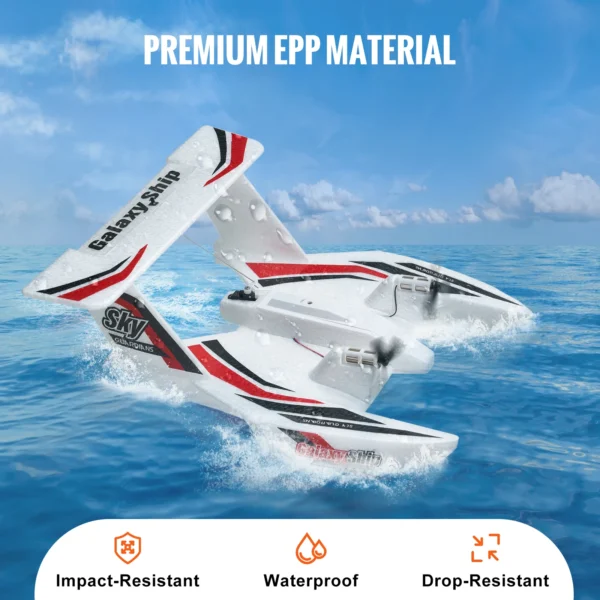 VEVOR EPP Foam RC Plane 2.4G 3CH Radio Control Aircraft Sea And Air RC Glider Water Land Flying Airplane Toys Gift For Boys - Image 6
