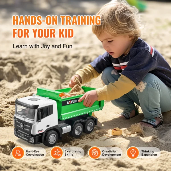 VEVOR RC Dump Truck 9-Channel Remote Model Car Toys Bulldozer Engineering Vehicle for Toddlers Kids Christmas Birthday Gifts - Image 6