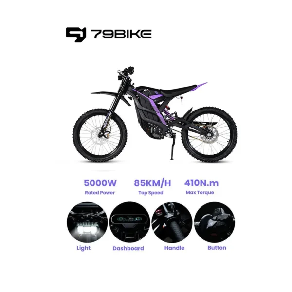 79BIKE Falcon Pro 5000W 72V 35AH Electric Motorcycle - Image 6