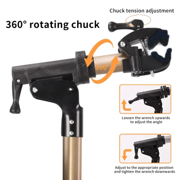 Bike Rack Holder Storage Bicycle Repair Stand Aluminum Alloy Cycle peer Heights Adjustable Fold Cycle Professional Repair Tools - Image 3