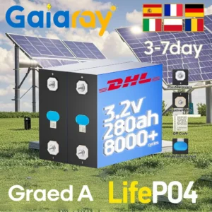 Gaiaray 4-32pcs 3.2V 280Ah LiFePO4 Battery Cells