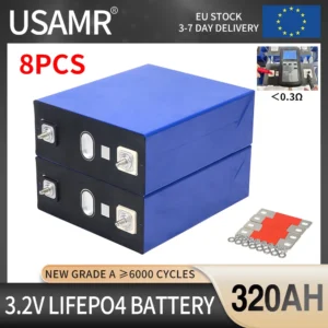 USAMR 8PCS 3.2V 320Ah Lifepo4 Battery Cells