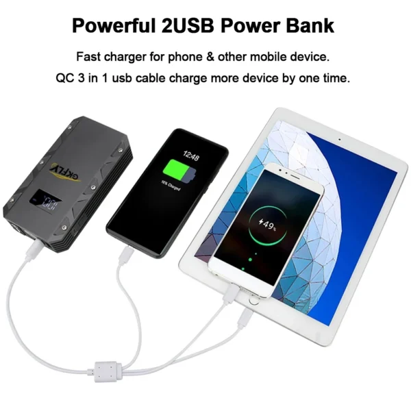 12V Car Jump Starter 1500A / 2000A Portable Charger Car Booster Auto Starting Device Emergency Car Battery Starter - Image 4