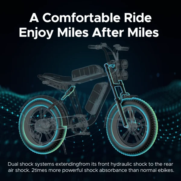 ENGWE M20–High-Speed Electric Bike for Urban&Off-Road Adventures 100W Powerful Motor 48V26AH Dual Battery Electric Bicycle - Image 5